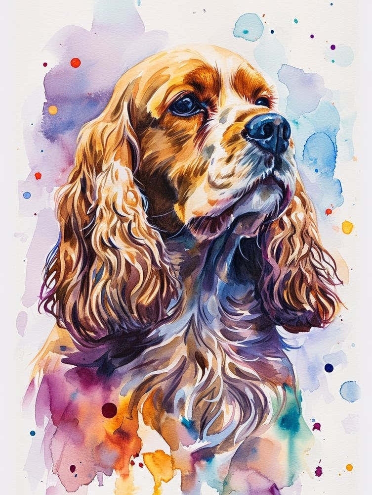 Cocker Spaniel Watercolor Painting 4