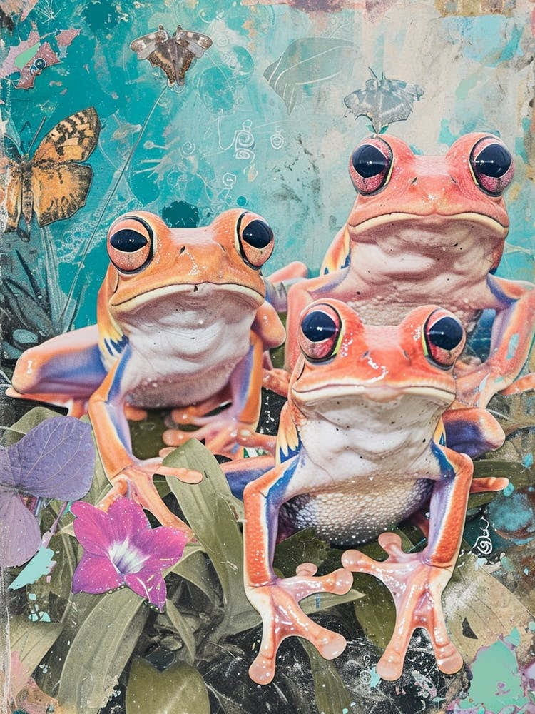 Kitsch Rainbow Frogs 2