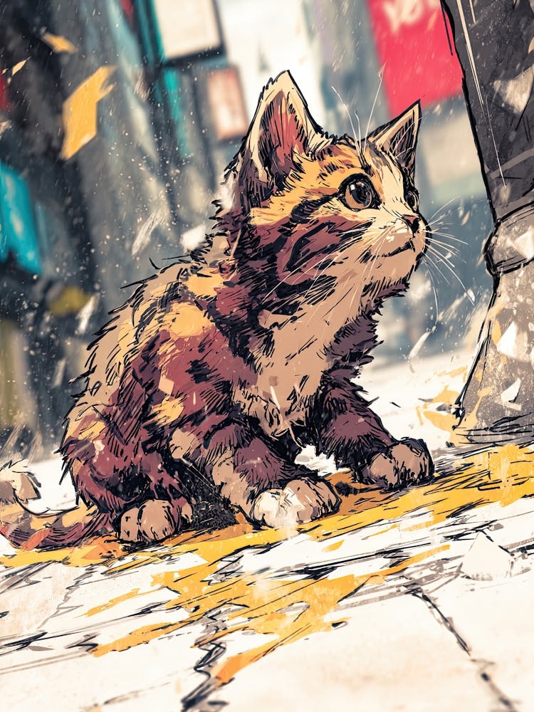 Cat On The Street