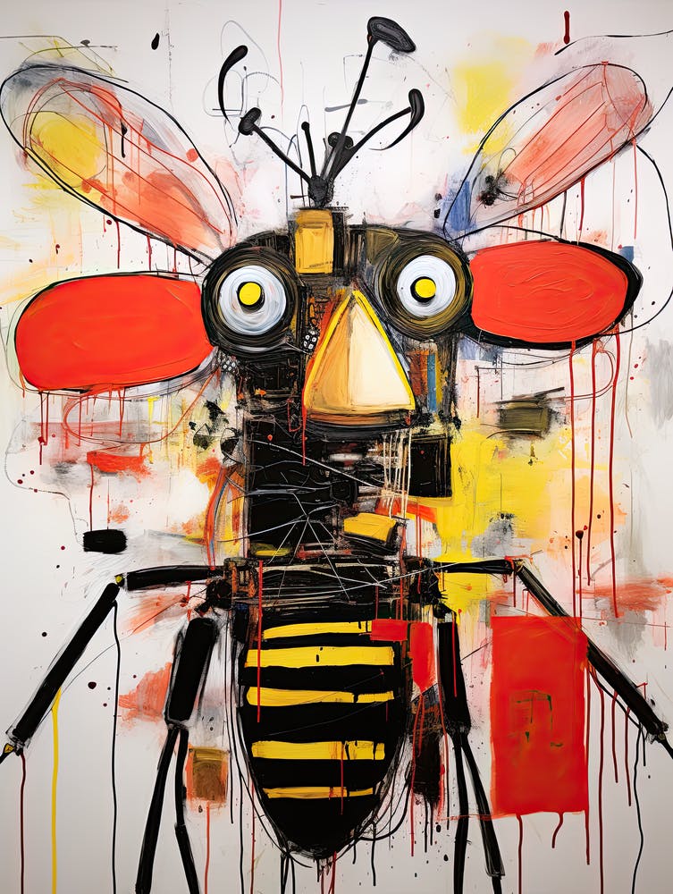 Neo-Hive Harmony: Bee Robot's Dance