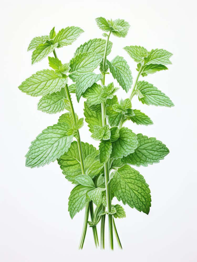 Lemon Balm Vintage Botanical Herbs 2