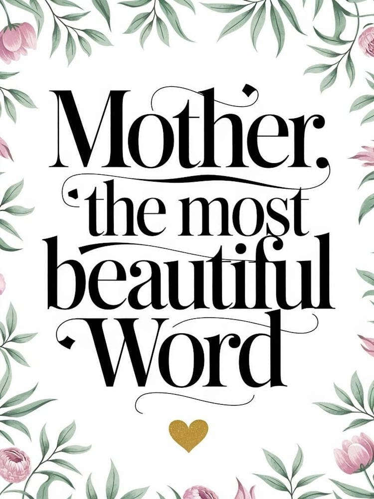 Mother The Most Beautiful Word