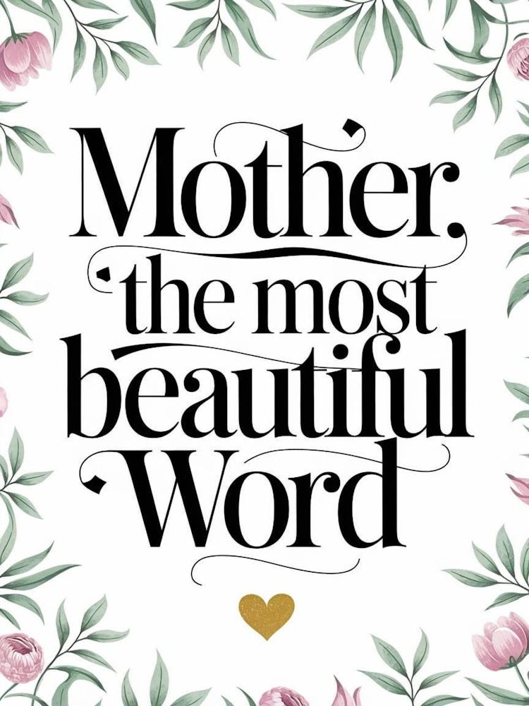 Mother The Most Beautiful Word