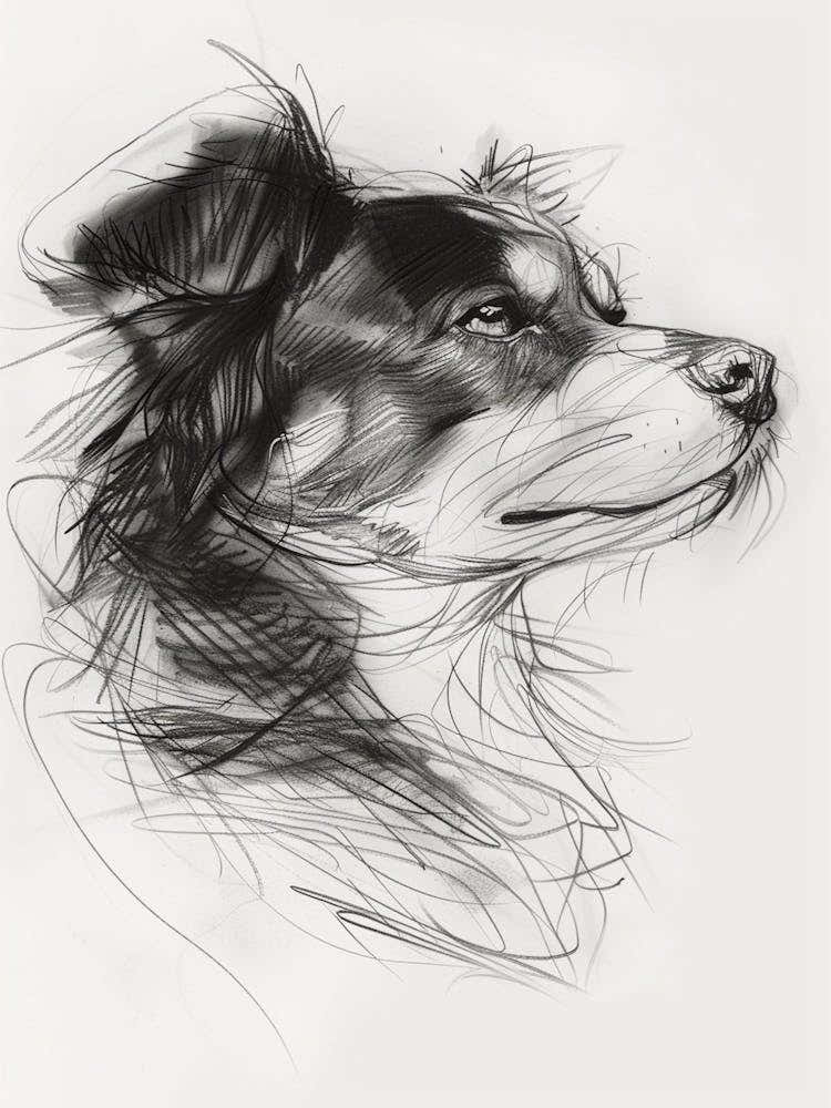 Shepherd Dog Charcoal Line 1