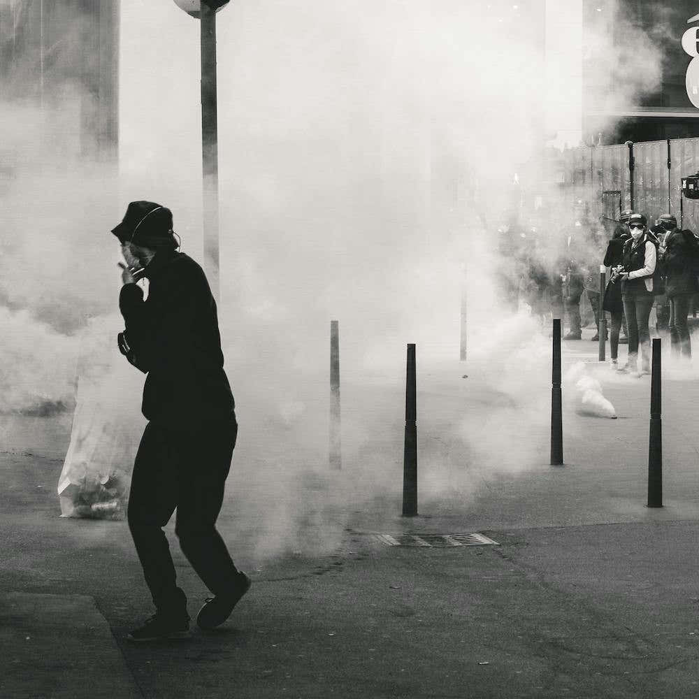 Protests In The Streets Of Lyon, France, 1950