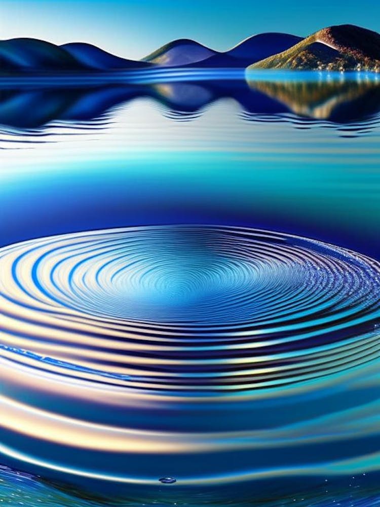 Water Ripples, Lake, Waterscape Holographic 2