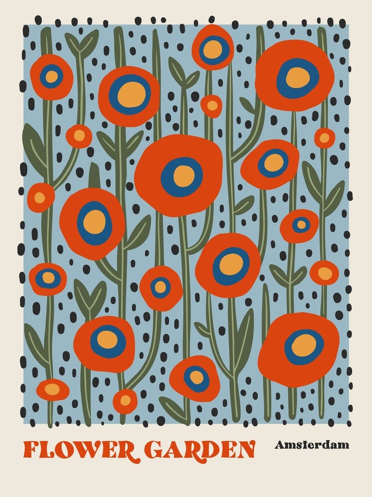 Flower Garden Amsterdam Light Blue