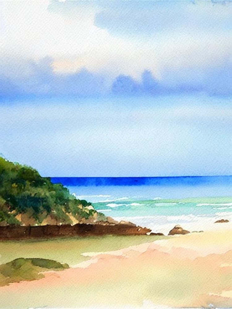 Umina Beach, Australia Watercolour
