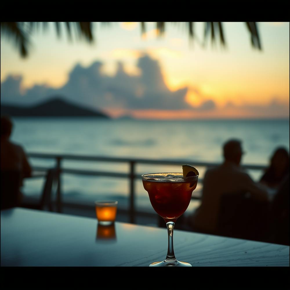 Cocktail at sunset