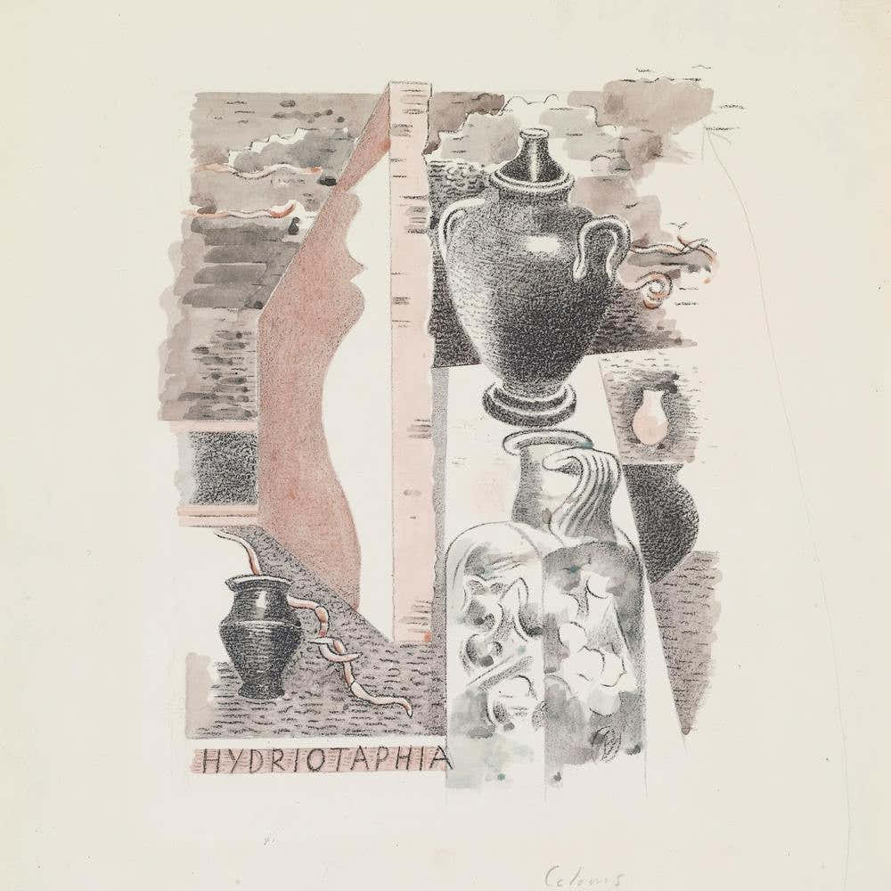Design For Urne Buriall Water Hath Proved The Smartest Grave, (1932), Paul Nash 1