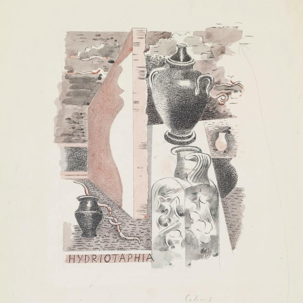 Design For Urne Buriall Water Hath Proved The Smartest Grave, (1932), Paul Nash 1