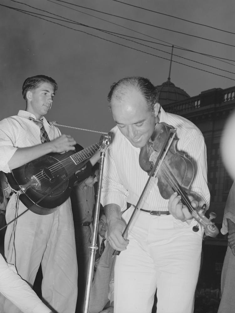 Musicians In Cajun Band Contest, National Rice Festival, Crowley, Louisiana, Most Of The Music Was Of Th