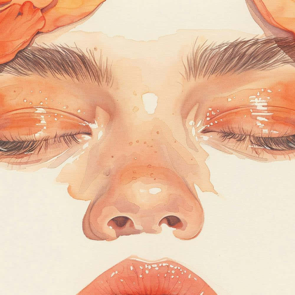 Watercolor Portrait Of A Woman 1