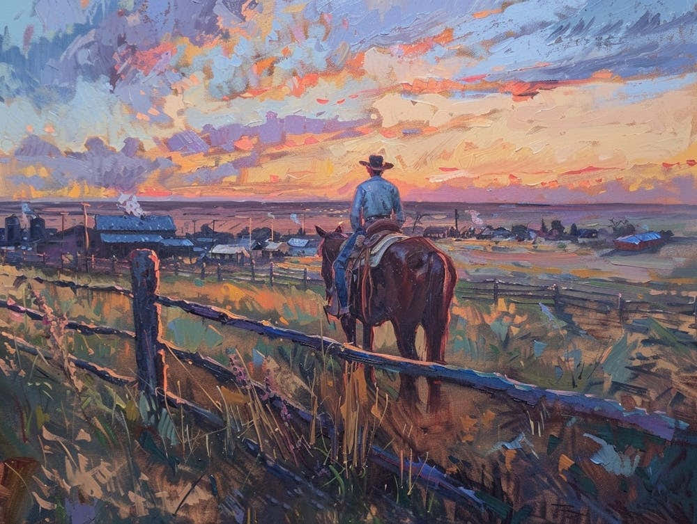 Western Sunset Landscapes Dodge City Kansas 1