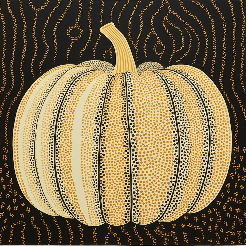 Yayoi Kusama Inspired Pumpkin Black And Orange 7