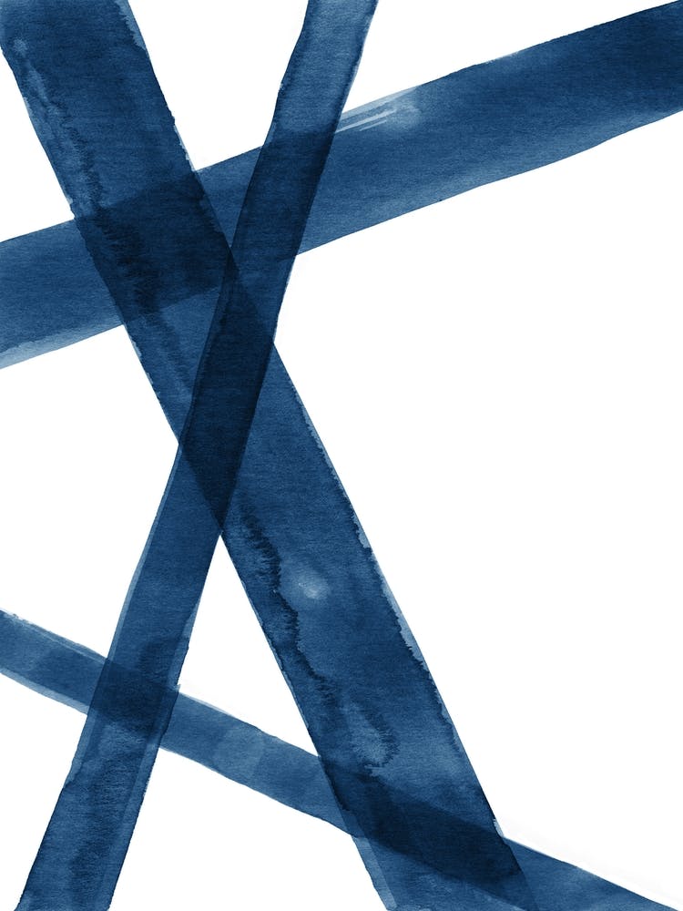 Blue Watercolor Lines 1