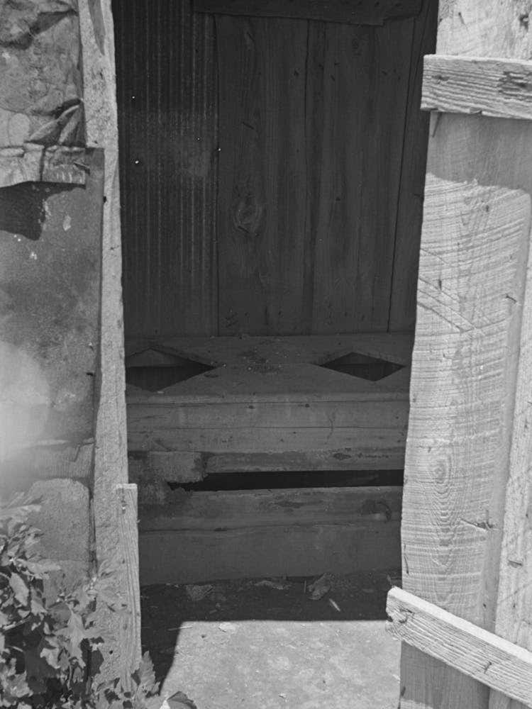 Interior Of Sharecropper Privy, New Madrid County, Missouri By Russell Lee
