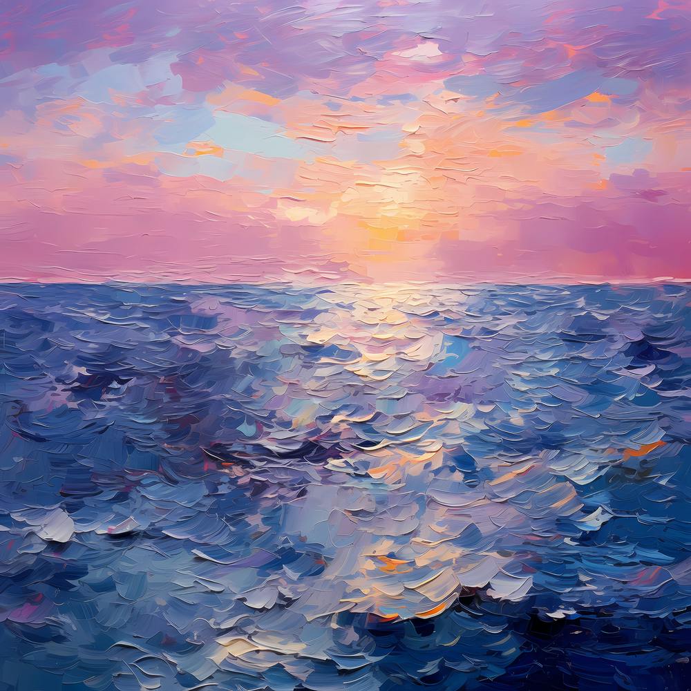 Enigmatic Violet Tides: Monet's Artistic Mastery