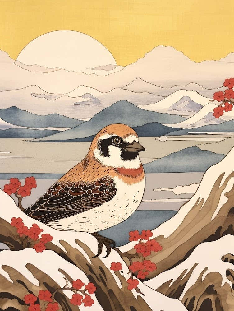 Bird Illustration House Sparrow 1