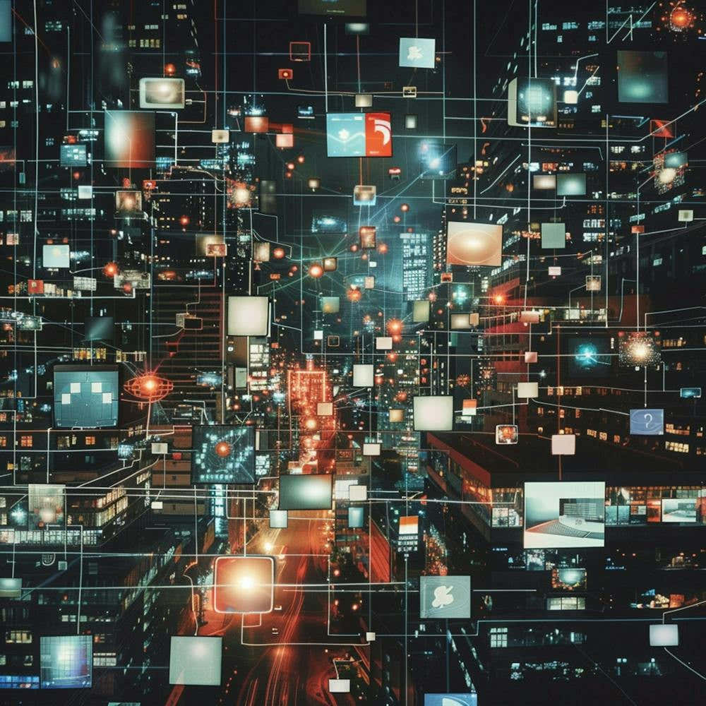 Digital City At Night