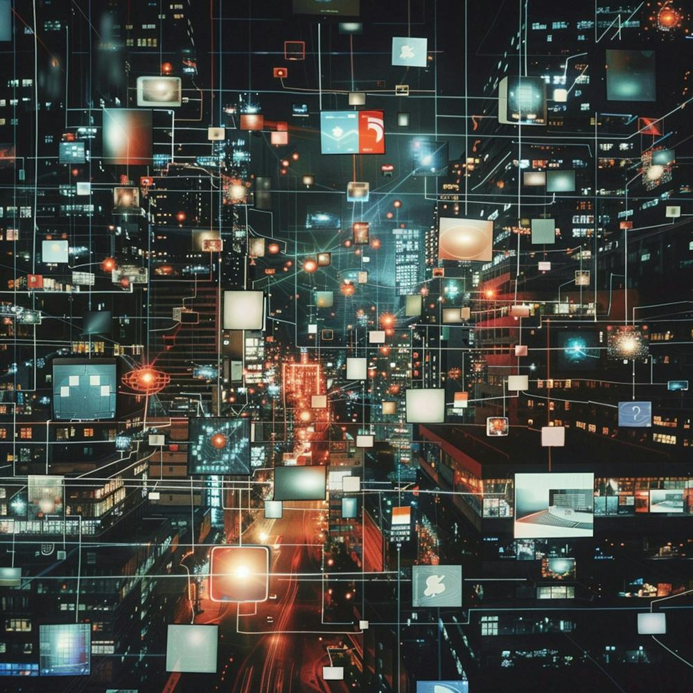 Digital City At Night