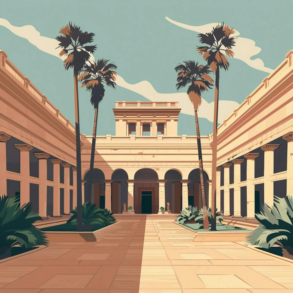 Egyptian Courtyard 1