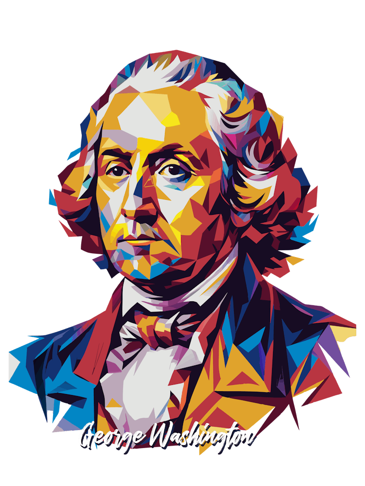 George Washington 03 Portrait WPAP Pop Art