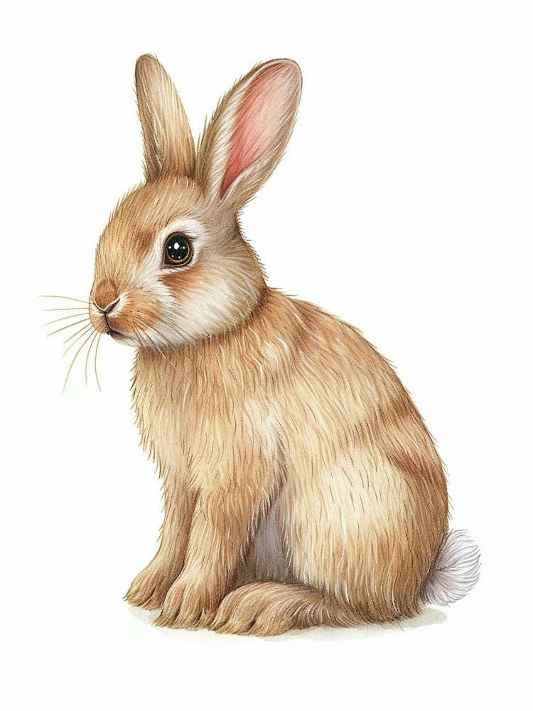 Polish Rex Rabbit Kids Illustration 4