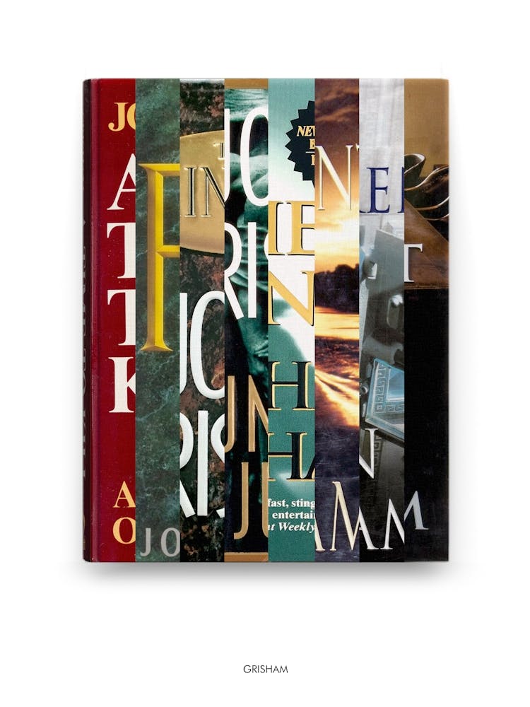 John Grisham - Book Lover Abstract Print -First Edition Covers