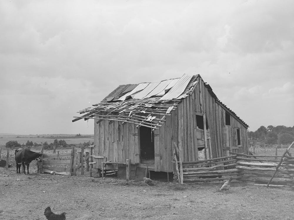Barn Of Tenant Farmer Near Warner, Oklahoma By Russell Lee