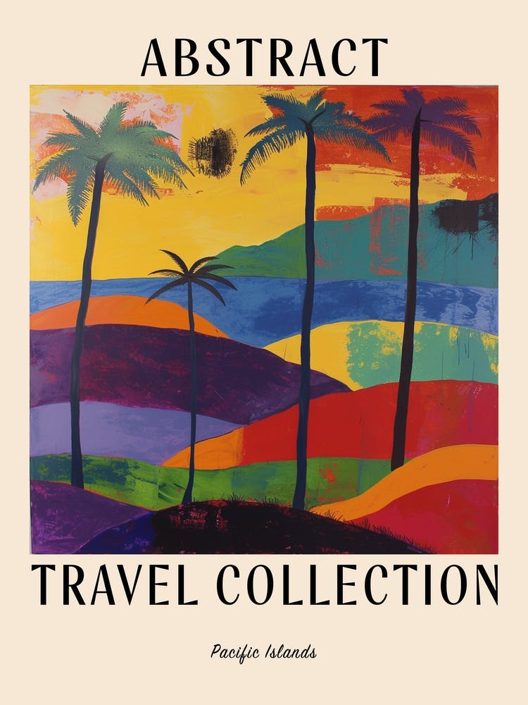 Abstract Travel Collection Poster Pacific Islands 3