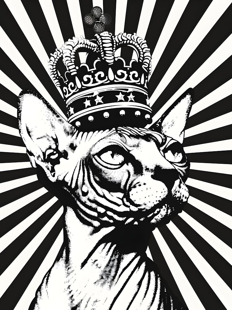 Sphynx Cat With Crown