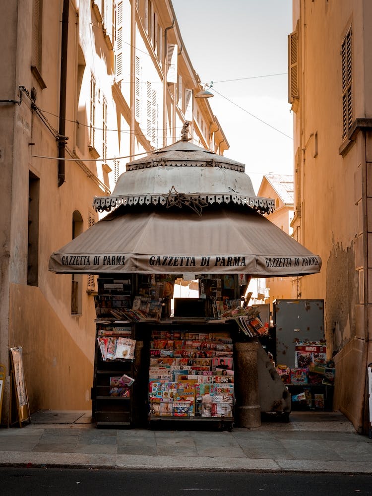 Newsstand In Parma Italy