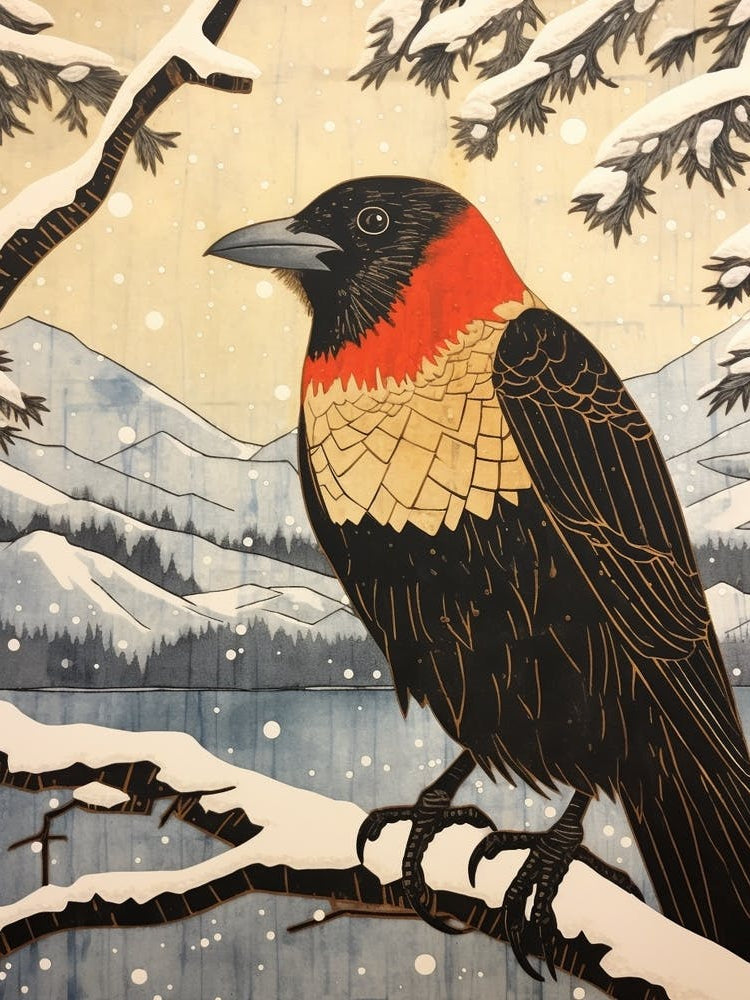 Bird Illustration Raven 1