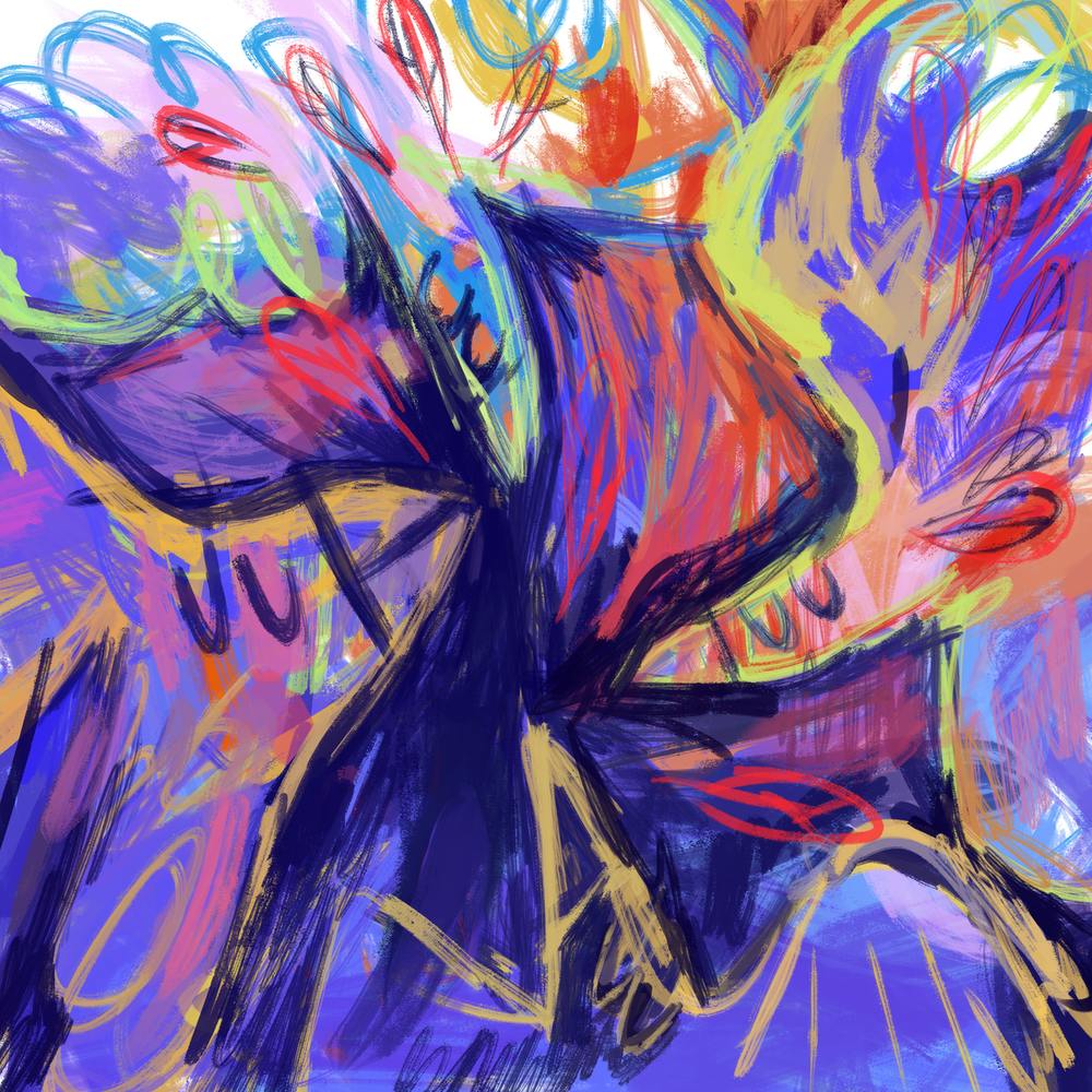 whimsical expressionist birds