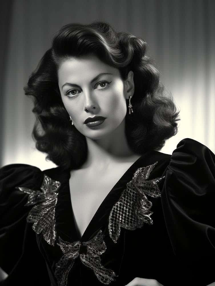 Black And White Photograph Of Ava Gardner 2