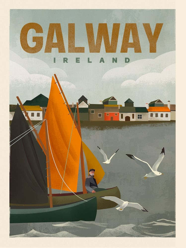 Travel Poster Galway Ireland