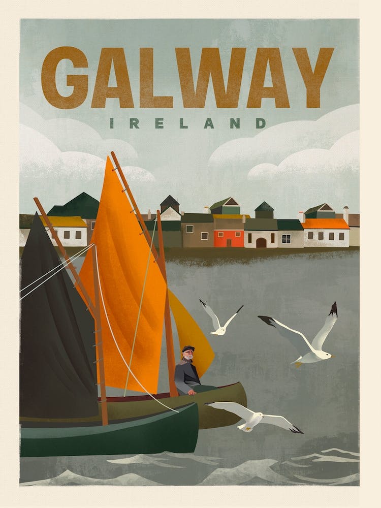 Travel Poster Galway Ireland