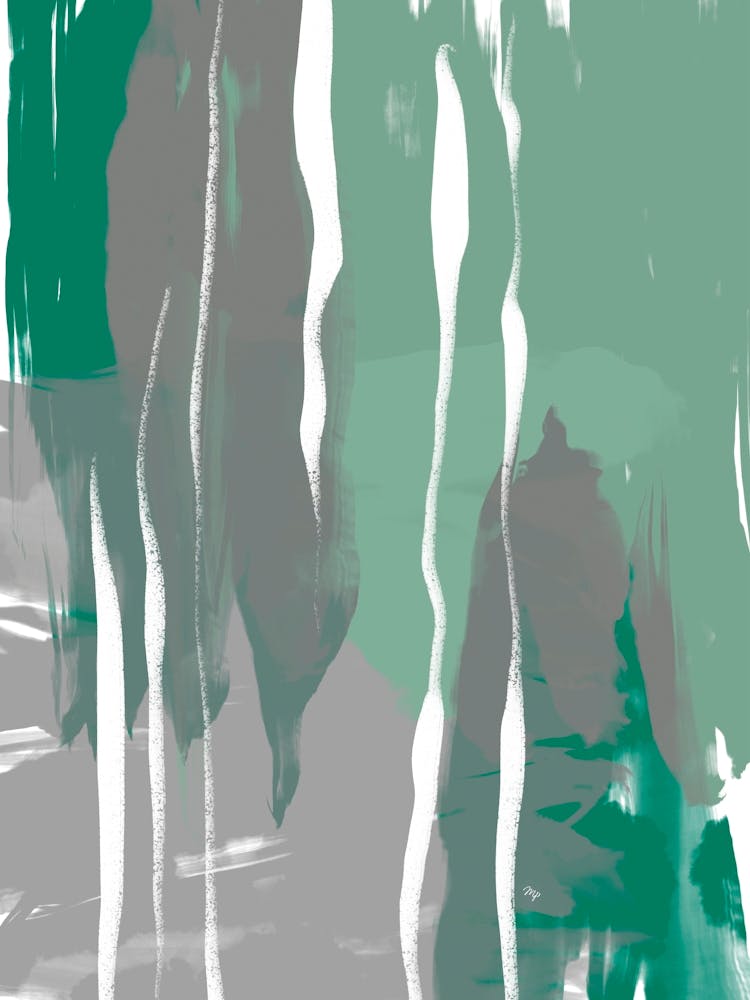 Abstract Green Paint