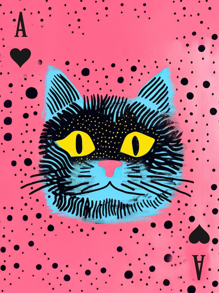 Playing Cards Cat 11 Pink And Black