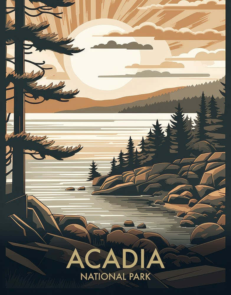 Acadia National Park Vintage Travel Poster 11