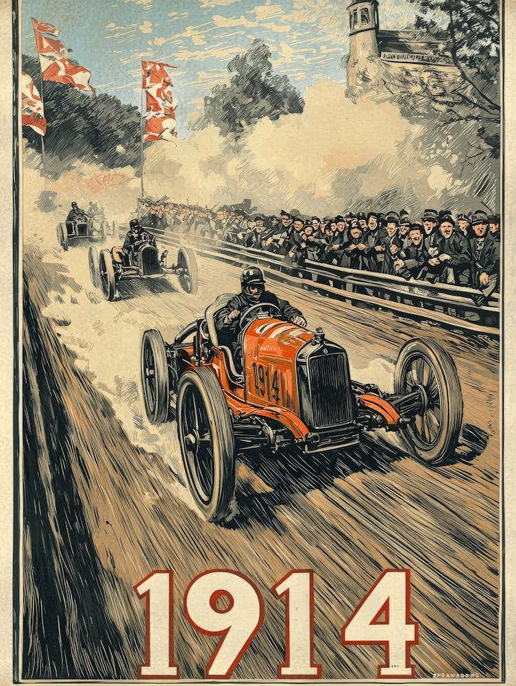 Aihrgdesign A Vintage Poster Of An Automobile Rally In 1914 F 7000ba04 0139 40ab 84a9 42546e70ae2f 1