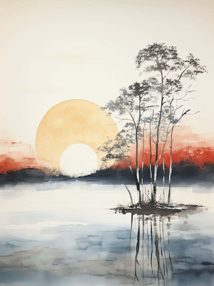 Watercolour Of Sian Ka An Biosphere Reserve   Mexico 3