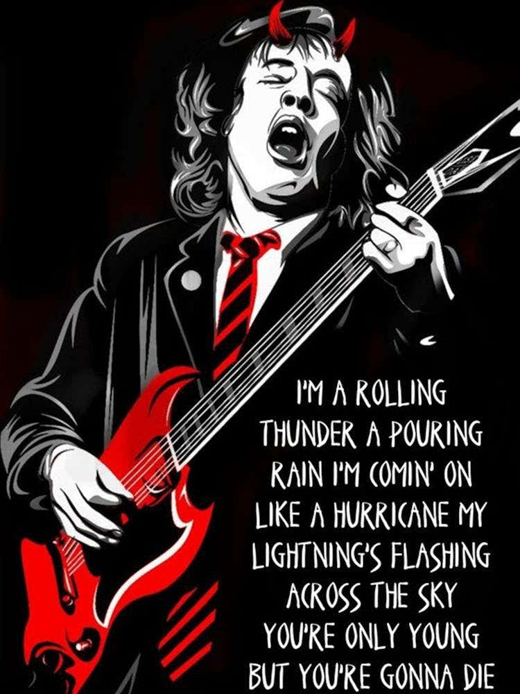 angus young Ac/Dc I'M A Rolling Thunder