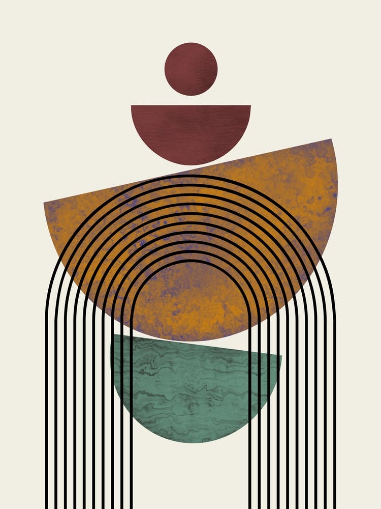 Textured Mid Century Composition