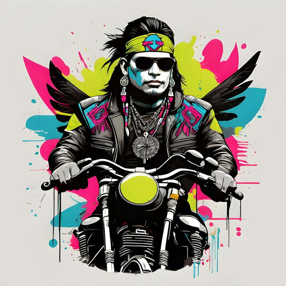 Man Riding A Motorcycle