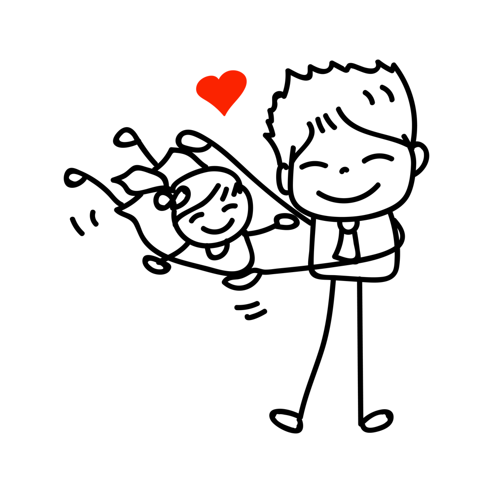 Family Dad And Daughter