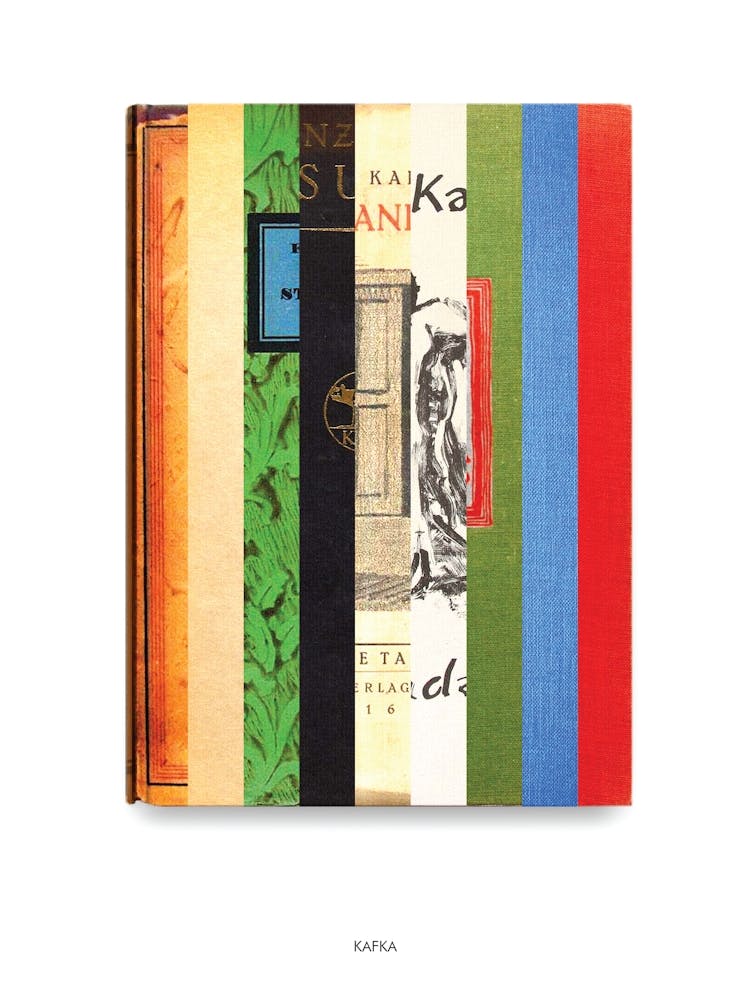 Franz Kafka - Book Lover Abstract Print -First Edition Covers
