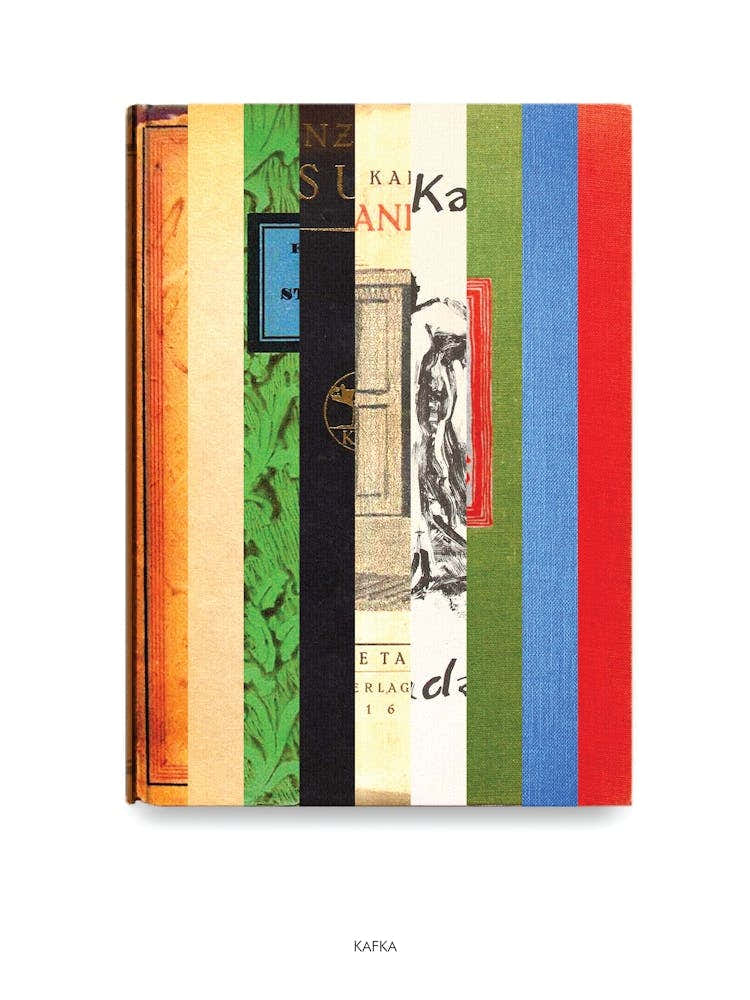 Franz Kafka - Book Lover Abstract Print -First Edition Covers
