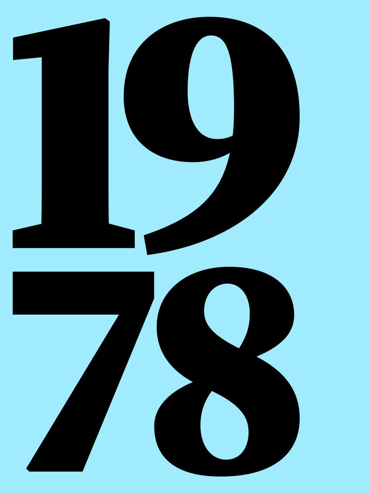 1978 Typography Date Year Word